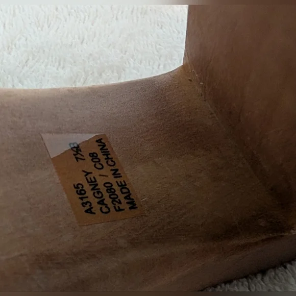 Coach Cagney Clear Bronze Gold Wooden Sz.7.5 Platform Slip-On Heels - Picture 7 of 13